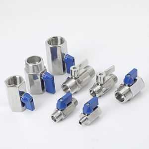 Mini Válvula de Bola Manual Inteligente de Acero Inoxidable Personalizada de 1/4"-1/2" con Rosca Macho y Hembra de 1/4 Pulgada, Acero Inoxidable 304 316L - Product Image 3