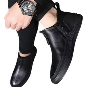 Gentleman's Genuine Leather Plain Toe Oxfords Dress Formal Business Shoes Office Footwear Menshoes Men Office Shoes - Product Image 2