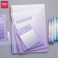 Carnet à spirales A5 Deli 322210 Newser Bu Ji, carnet à spirales dégradé, carnet d'étudiant à rabat, carnet japonais A6 pour fille, journal de haute qualité
