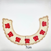 Patchs en dentelle papillon colorés brodés au crochet en chenille pour accessoires de couture DIY pour col de vêtement