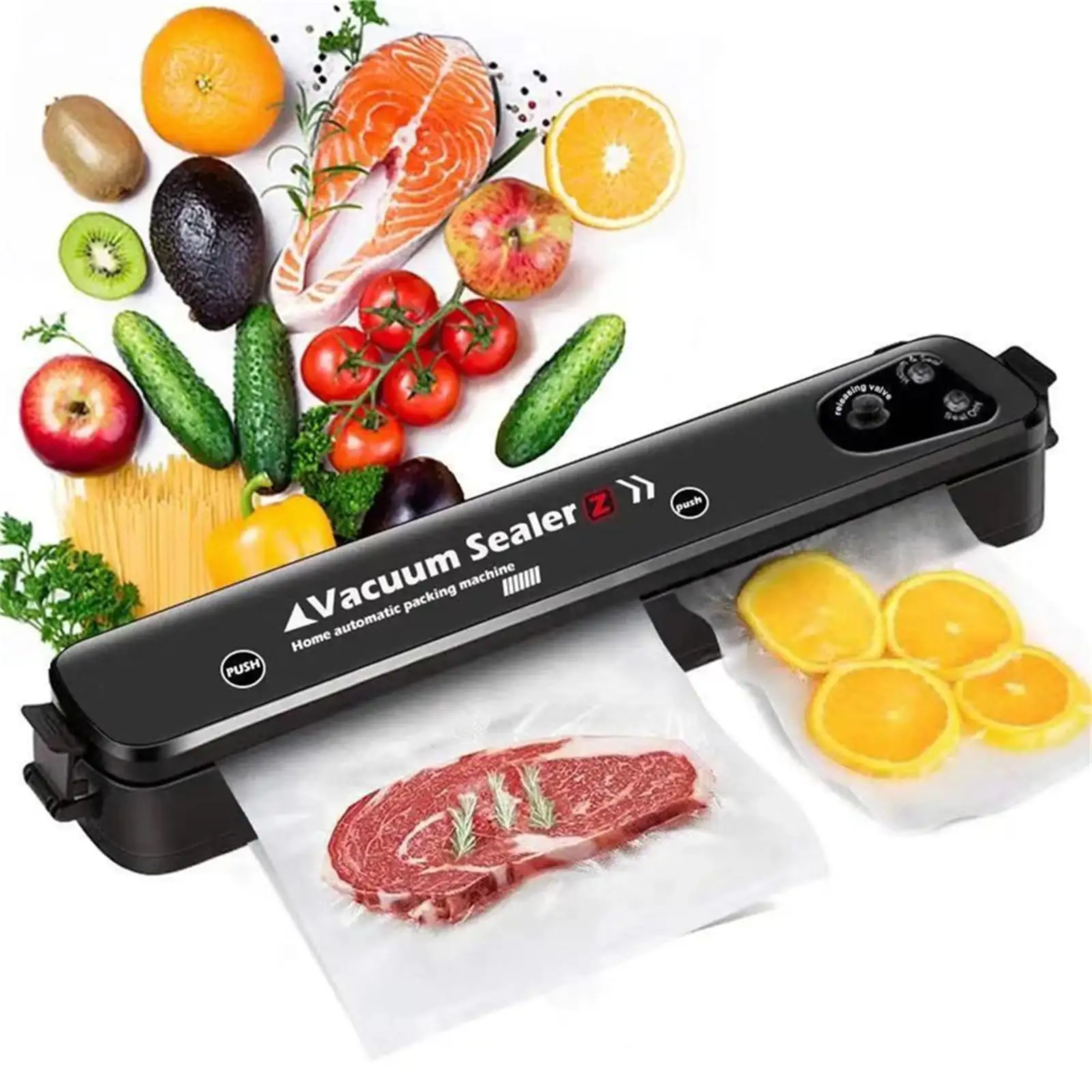 Custom logo Manufactures Automatic Food Vacuum Sealer Machine Household Portable Packing Electric Vacuum Food Sealer with 10 Bag