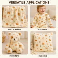 Tissu Minky imprimé sur mesure, 100% polyester, super doux, 230-240 g/m², tissu Minky pour jouets, couverture pour bébé, vêtements de nuit, coussin