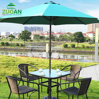 Parapluies de poteau central extérieur personnalisés, parasol en fer, parapluie de chaise avec Tables et chaises de Patio