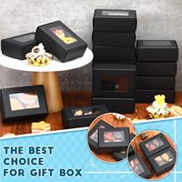 Fenêtre visible transparente papier kraft meilleur cadeau emballage artisanal Biscuit bonbons savon présent boîte de chocolat
