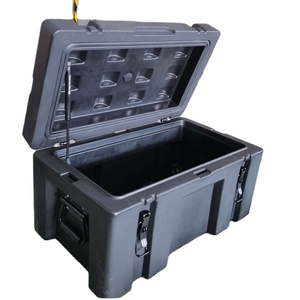 Heavy Duty Car Roof Luggage Box for Truck Camper Black Tool Chest Box with Gas Shock