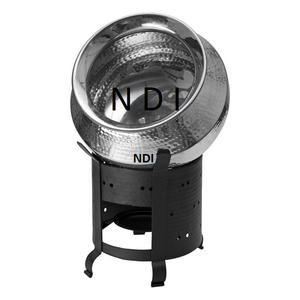 Venta caliente forma personalizada Buffet calentador de alimentos plato de frotamiento acabado de níquel brillante decorativo Servidor de alimentos plato de frotamiento de Metal - Product Image 1