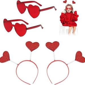 Performance di <span class=keywords><strong>san</strong></span> <span class=keywords><strong>valentino</strong></span> eco-friendly in plastica rosso Love Glasses montatura vestito cerchietto per capelli WUHUSHI Party forniture promozionali - Product Image 1