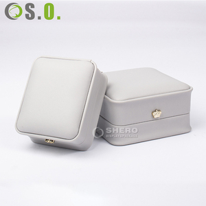 Boîte à bijoux de luxe en cuir de qualité supérieure, boîte cadeau avec logo personnalisé, ensemble d'emballage pour bijoux, boîte pour boucles d'oreilles, bracelet, collier, bague - Product Image 5