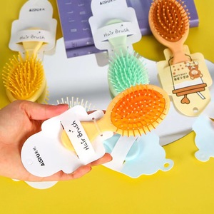 Mohei Scalp Massage <b>Hair</b> <b>Brush</b> 15-20Cm Plastic Cushion Comb For <b>Children</b> Portable With Heat Transfer Printing - Product Image 4