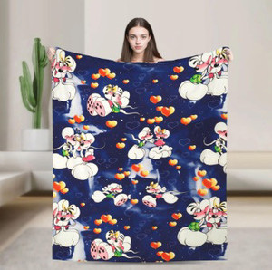 Manta de Franela con Estampado de Esqueletos y Rosas, Manta para Siesta, Resistente a la Decoloración, Ligera, para el Invierno, Impresión Personalizada, OEM, ODM - Product Image 2