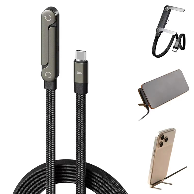 Wholesale Price 1.5M Nylon Braided USB Type C to USB Type c 240w Fast Charging Data Cable with LED Charging Indicator