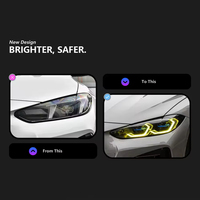 Kit de phares projecteurs Full LED en forme de cuillère pour BMW G22 G23 G26 G82 2020-2026 CSL avec feux de jour jaunes