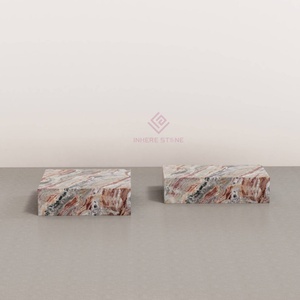 <span class=keywords><strong>Tavolino</strong></span> da caffè in marmo per Viola Calacatta con Base a zoccolo per decorazione di eventi nuziali <span class=keywords><strong>sala</strong></span> banchetti di lusso e sede della cerimonia - Product Image 2