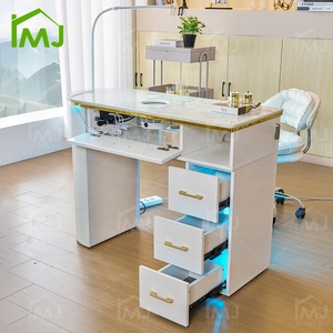 Mesa <span class=keywords><strong>de</strong></span> manicura individual <span class=keywords><strong>de</strong></span> madera profesional con almacenamiento <span class=keywords><strong>de</strong></span> salón personalizado para <span class=keywords><strong>uñas</strong></span> con colector <span class=keywords><strong>de</strong></span> polvo - Product Image 3