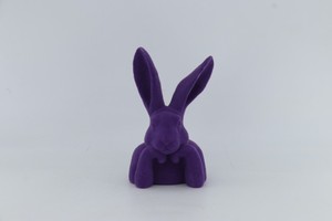 Decoración de Pascua Conejo de pie Plástico Flocado Mr Thinking <span class=keywords><strong>Rabbit</strong></span> Estatuilla Estatua para vacaciones de Pascua - Product Image 4