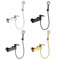 Nouveau design en laiton robinet mural douche eau chaude et froide mitigeur salle de bain ensemble de douche