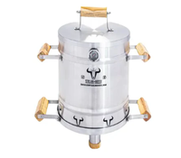 Barrel Smoker Asadores Grills verticaux à charbon de bois en acier inoxydable pour l'extérieur