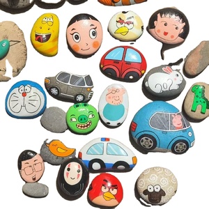 Unieke <span class=keywords><strong>Hand</strong></span> Versierde Geschilderde Rotsen Voor Huwelijksfeest Gunsten Gepersonaliseerde Berichten Hot Selling Diy Schilderij Steentjes - Product Image 1