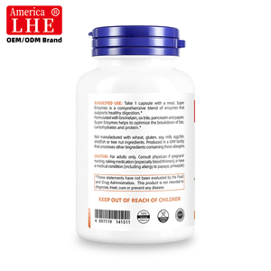 Fabricante de Suplementos de Enzimas Shecome de Marca Privada, Suplemento para una Digestión Saludable para 180 Adultos, Cápsulas de Enzimas - Product Image 4