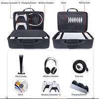 Tas Penyimpanan Konsol Game PS5 dari Bahan EVA Pelindung dengan Tas Selempang untuk Perjalanan