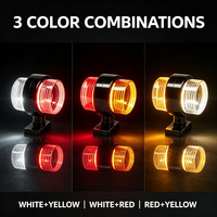 Feu de position latéral LED RHINO pour camion et remorque, étanche, bicolore blanc-rouge-ambre, clignotant d'avertissement 24V pour camion lourd