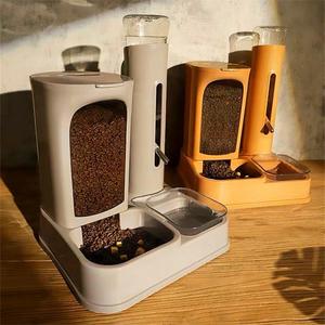 Distributeur de nourriture et d'eau combiné pour animaux de compagnie, type poteau, sans mouillement de la gueule, pour chats et chiens - Product Image 3