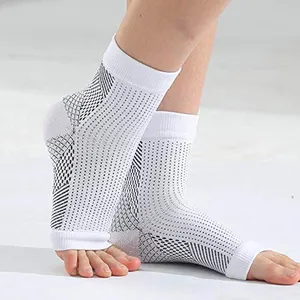 Benutzer definiertes Logo Sport Laufen Atmungsaktive Fuß Knöchel Ärmel für Heilung Sporen Bogen Schmerzen Schwellung Männer Frauen Kompression socken