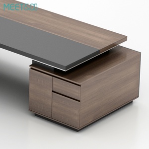 Classic Modern Executive Manager CEO Office Furniture <b>Set</b> Luxury Ergonomic L-Shape Workstation <b>Desk</b> Extendable Metal Design Home - Product Image 4
