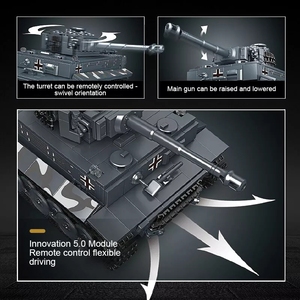 Mould <span class=keywords><strong>King</strong></span> 20014 Juguetes Educativos MOC Modelo de Tanque Tigre Bloques de Construcción Ladrillos para Niños Regalos de Cumpleaños - Product Image 5