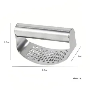 Presse-ail en acier inoxydable avec anneau de hachage gratuit, design en arc, pour <span class=keywords><strong>la</strong></span> <span class=keywords><strong>cuisine</strong></span> - Product Image 3