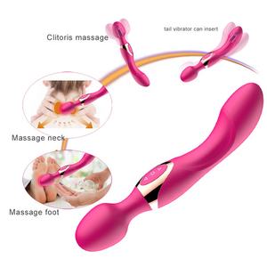 Masajeador Vibrador Estimulante para Adultos de Doble Cabezal con 10 Frecuencias y Carga USB AV - Product Image 3