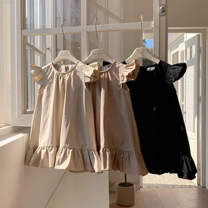 Robe d'été sans manches pour filles avec nœud <span class=keywords><strong>Jupe</strong></span> pour enfants <span class=keywords><strong>à</strong></span> <span class=keywords><strong>volants</strong></span> Robe de princesse <span class=keywords><strong>à</strong></span> col en O pour petites filles - Product Image 3