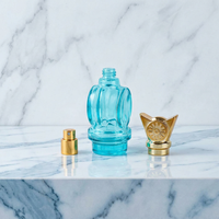Flacon de parfum de luxe 50 ml, flacon de parfum en verre transparent coloré, flacon de parfum vide personnalisé avec impression sérigraphique