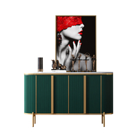 Buffet léger de luxe et rétro en or pour buffet, console de luxe moderne pour meubles de salle à manger
