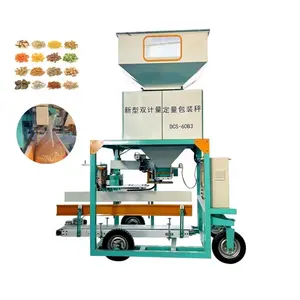 Chinese suppliers customized semi-automatic bagging quantitative packaging scale 15-50kg pellet feed grain packaging machine