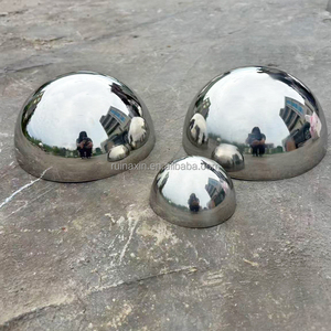 Nhà Máy 25Mm-100Mm Tùy Chỉnh Hiển Thị Bán Cầu Nửa Đánh Bóng Vòng Bóng Hình Cầu Vườn Thép Không Gỉ Kim Loại Nửa Hollow Bóng - Product Image 4