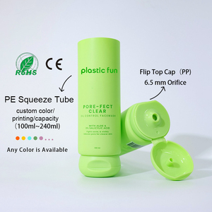 Nuevo Tubo de Plástico PE Verde de 100 ml de Alta Capacidad de <span class=keywords><strong>kiko</strong></span> Kozmetik, Tubo Exprimible para Cuidado Facial con Tapa Abatible Redonda para Crema o Loción Corporal - Product Image 3