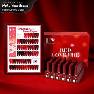 Hanyi Premium TPO Free Red Love Fire Gel Polish 36 colores 15ml UV LED curado rico pigmento OEM personalizado Gel Polish - Product Image 1