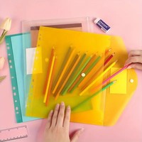 Organisateur de documents de bureau transparent à 11 pochettes, classeur de feuilles mobiles, rangement pour feuilles de test d'étudiant, fermeture à bouton-pression, étanche en PP