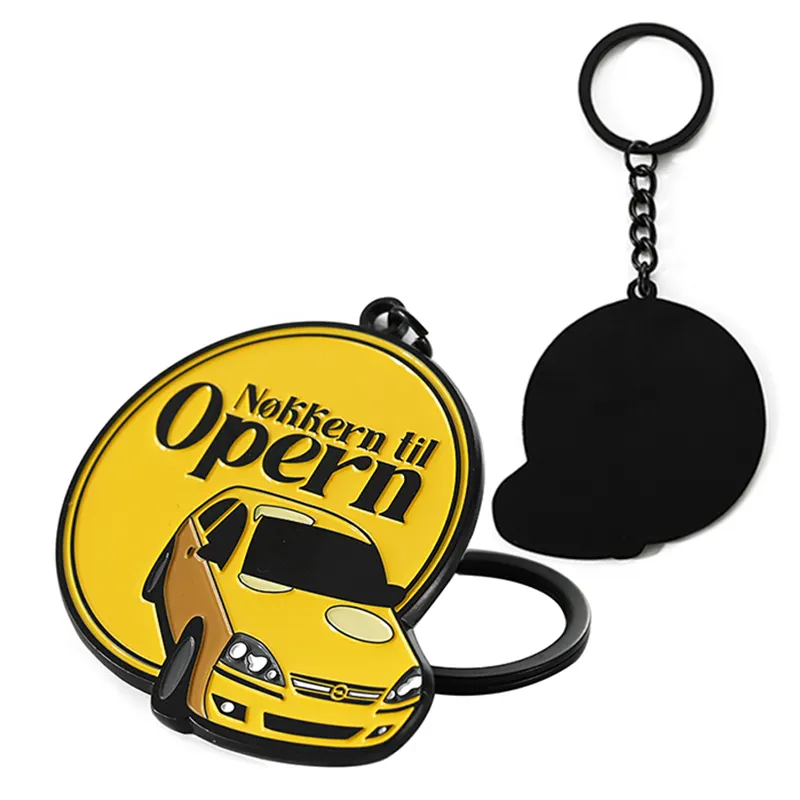 Wholesale Keychain Custom Metal Zinc Alloy Enamel 3D Key Chain Logo Brand Letter Car Character Key Rings with Logo