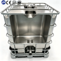 Réservoir IBC à capacité personnalisable 1500L Conteneur IBC en acier inoxydable SS304 Certifié CE ISO