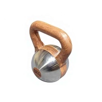 Pesa Rusa de Acero Inoxidable con Mango de Madera Premium para Entrenamiento de Fuerza en el Gimnasio