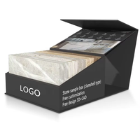 Nouveau style marbre affichage valise quartz artificiel pierre échantillon boîte vitrine quartz échantillon boîte pierre échantillons valise