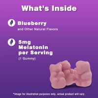 Gommes personnalisées à la mélatonine en gros 5mg Sommeil Gommes à la mélatonine à base de légumes Vente en gros pour le sommeil des adultes