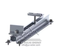 Structure de support solaire en aluminium de haute qualité YZ pour champ ouvert, mini-rail, prix compétitif, montage solaire rapide, garantie 25 ans