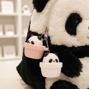 Pendentif Panda en Pot Imprimé en 3D, Jouet Anti-Stress Clicker, Porte-clés pour Unisexe - Product Image 1