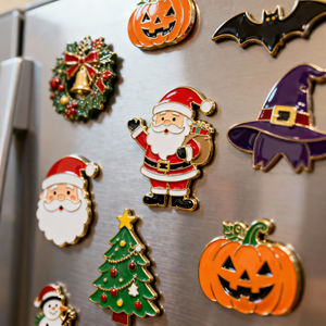 Aimant de réfrigérateur personnalisé en alliage métallique gravé avec image d'anime, durable et scintillant, pour la vente en gros - Product Image 6