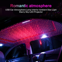 Mini projecteur LED USB pour voiture, effet ciel étoilé et laser, pour plafond de voiture