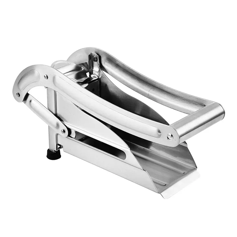 Potato Slicer Stainless Steel Manual Thick French Fries Cucumber Cutter Burger Shop Press Potato Slicer