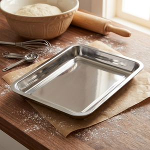 Bandeja para Hornear de Acero Inoxidable, Rectangular, Apta para Lavavajillas - Product Image 4